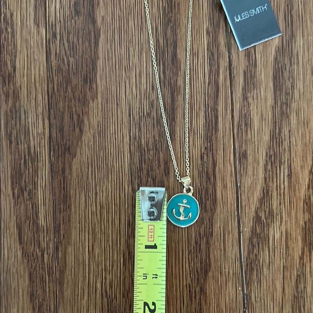 Jules Smith Gold and Turquoise Anchor Necklace NWT - Picture 3 of 8